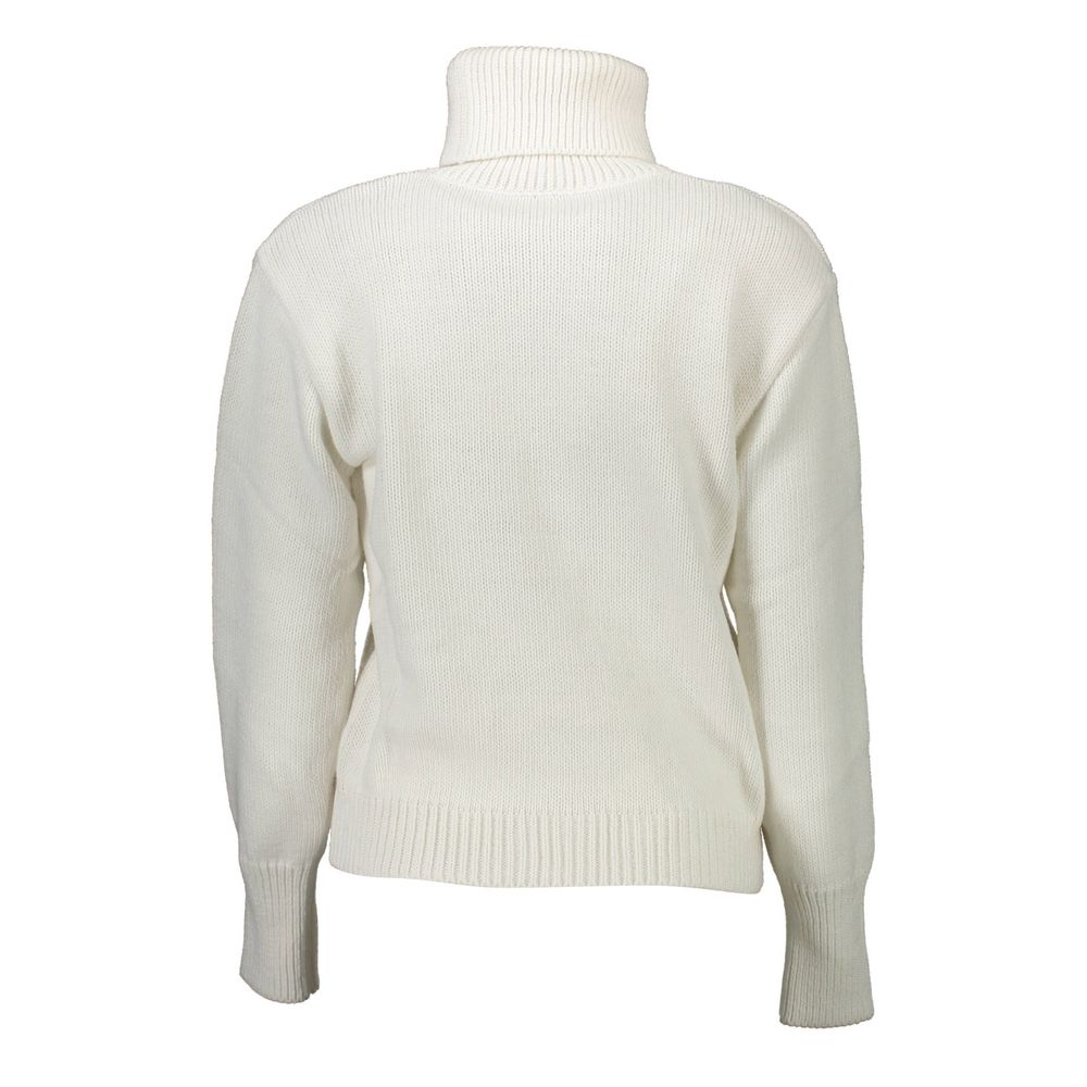 Hooded Sweatshirt by Gaelle Paris for women in cotton white showcases a slouchy chic silhouette, artfully detailed with a slouchy chic and for a slouchy chic finish.