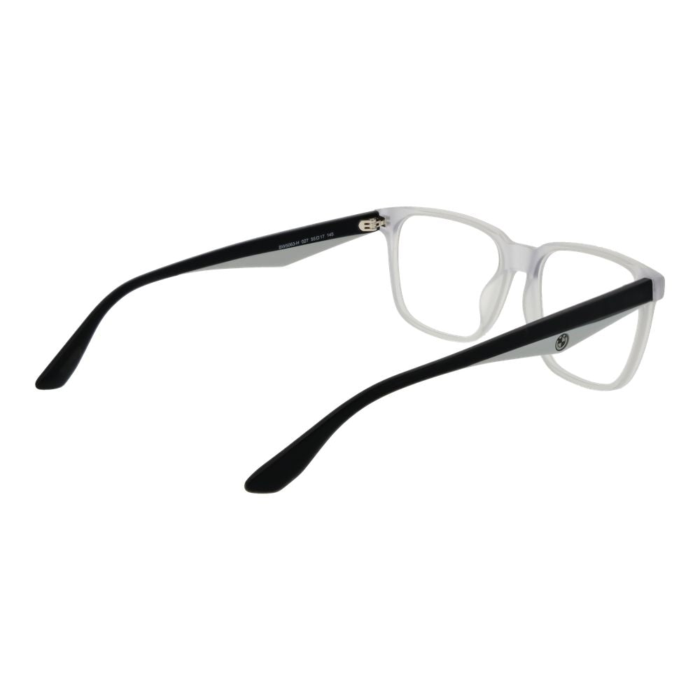 Eyeglasses Frames by BMW for men in acetate white showcases a reflective silhouette, artfully incorporating a sophisticated white coloured frame with a distinct full-frame frame design.
