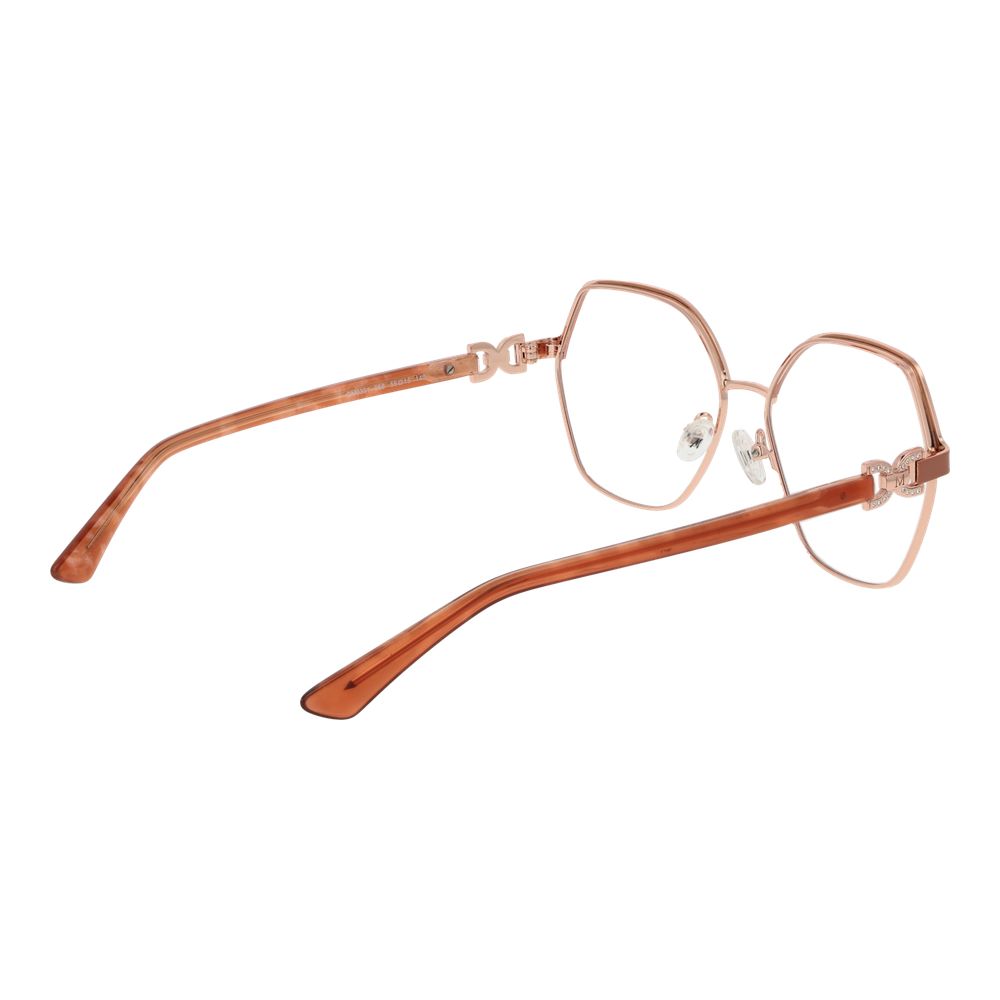 Eyeglasses Frames by Marciano by Guess for women in metal and rose-gold showcases an refined full-frame frame design featuring a sophisticated rose-gold coloured frame for an refined and refined aesthetic.