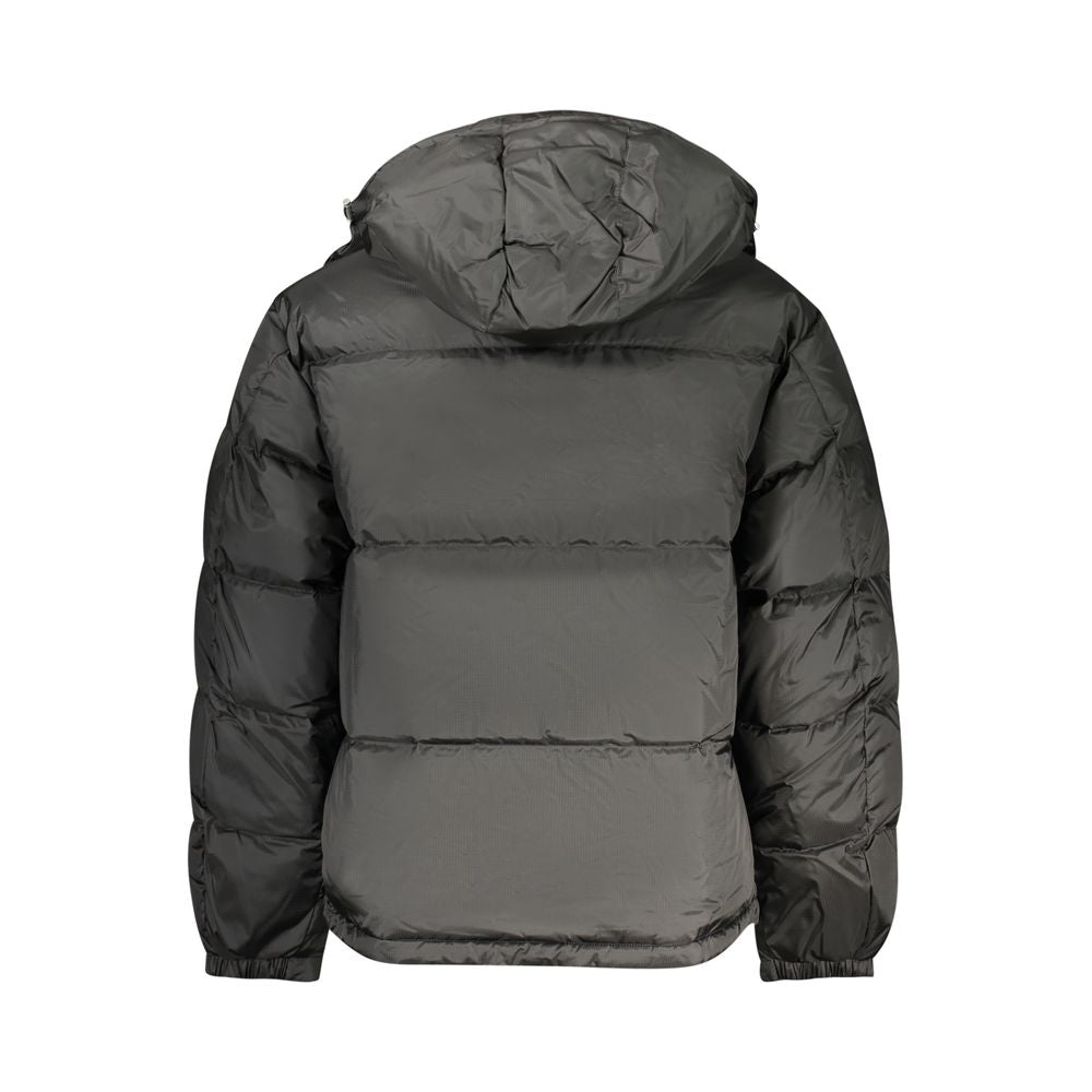 Hooded Overcoat by Tommy Hilfiger for men in polyester black showcases a enveloping silhouette, detailed with distinctive pockets & hooded and a enveloping hooded neckline.