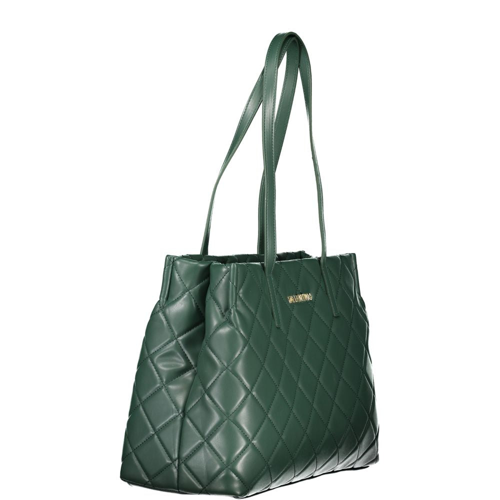 Handbag by Mario Valentino for women in polyethylene green features a refined silhouette, showcasing a secure zipper, organized laptop-compartment, and versatile handle for a refined finish.