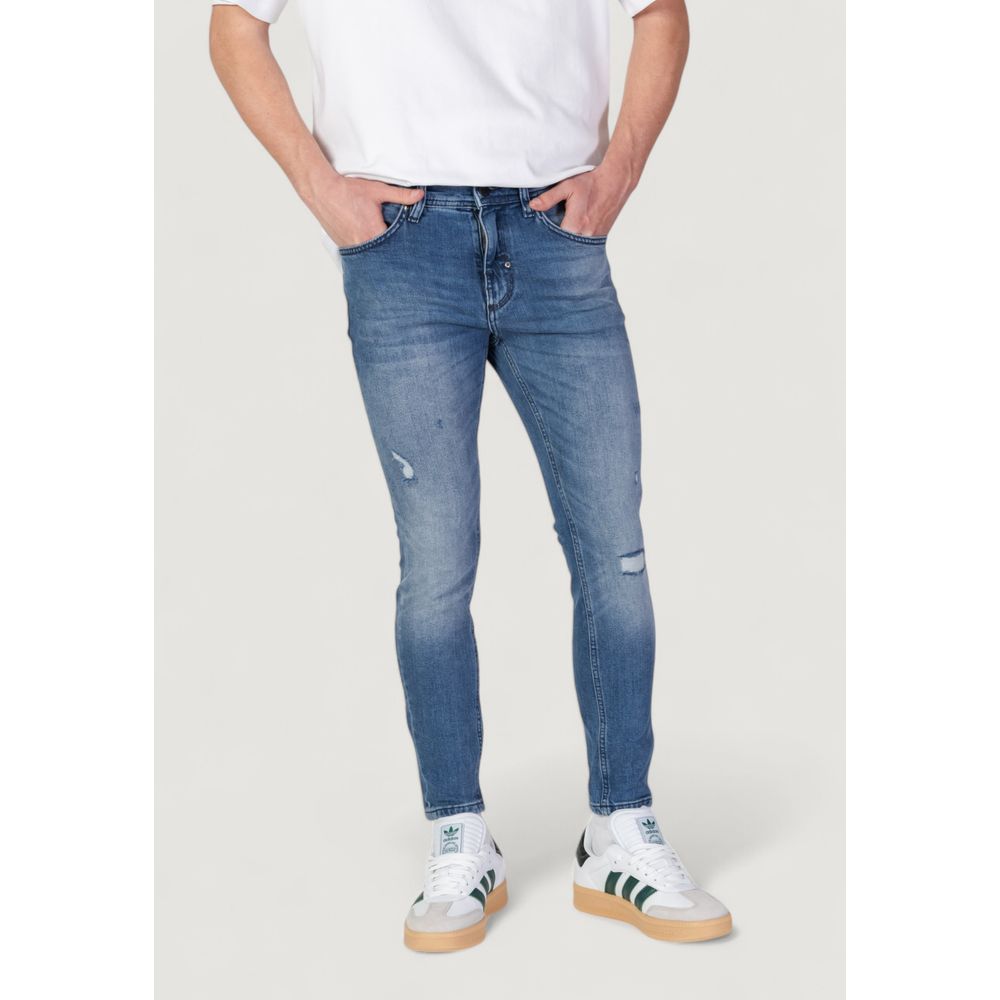Antony Morato Men's Skinny Cropped Stretch Denim Cotton Jeans - Blue