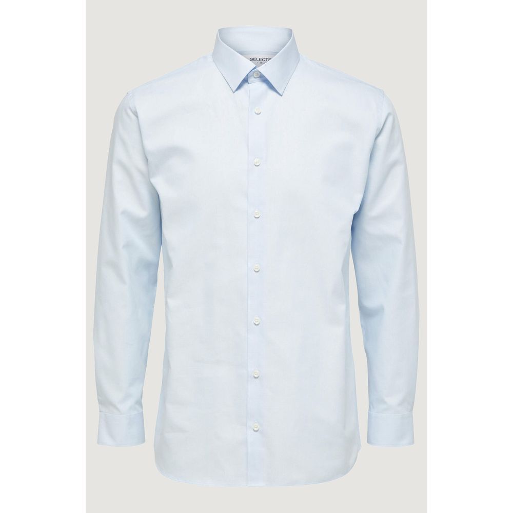 Shirt by Selected for men in cotton blue presents a discerning silhouette, showcasing a sophisticated and for a truly discerning finish.