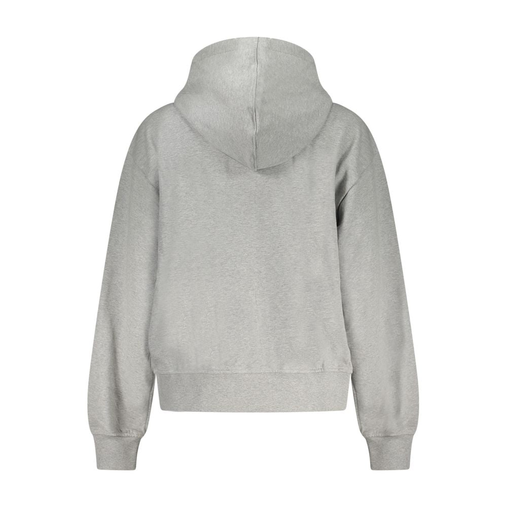 Hooded Sweatshirt Hoodie by Calvin Klein for women in organic cotton gray & print features a slouchy chic silhouette, detailed with a slouchy chic and a signature for an elevated aesthetic.