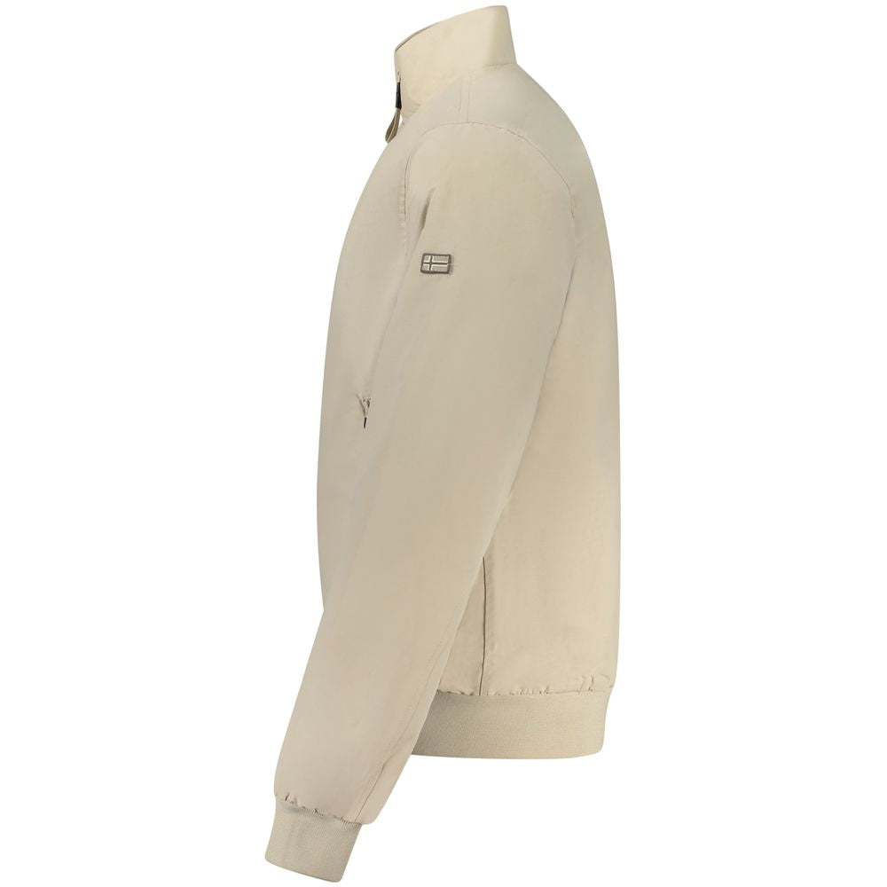 Norway 1963 Men's Fleeced Polyamide Cotton Bomber Jacket - Beige