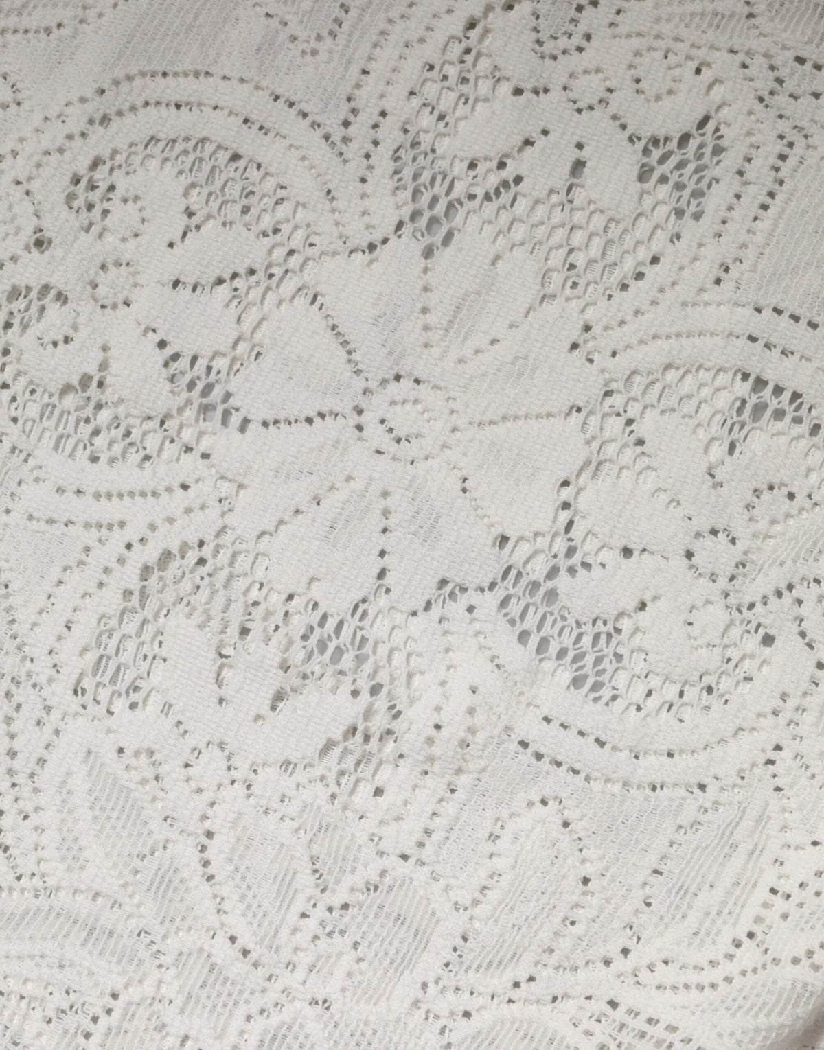 Dolce & Gabbana Women's Short-Sleeve Cotton Lace & Polyamide Blouse - White Patterned Signature