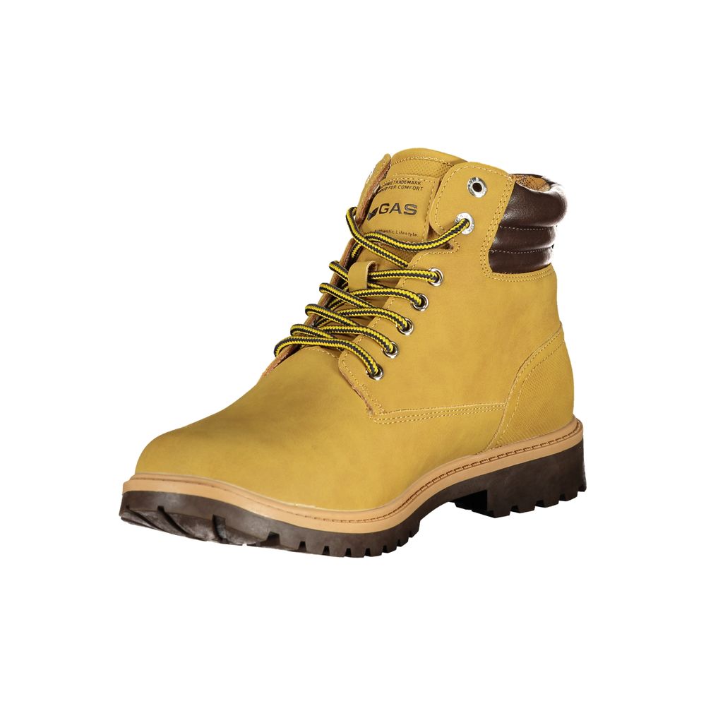 Lace-Up Ankle Boots by Gas for men in polyester & polyurethane beige showcases a aeronautic silhouette as Men's Polyester & Polyurethane Lace-Up Ankle Boots, artfully defined by a aeronautic and a aeronautic .