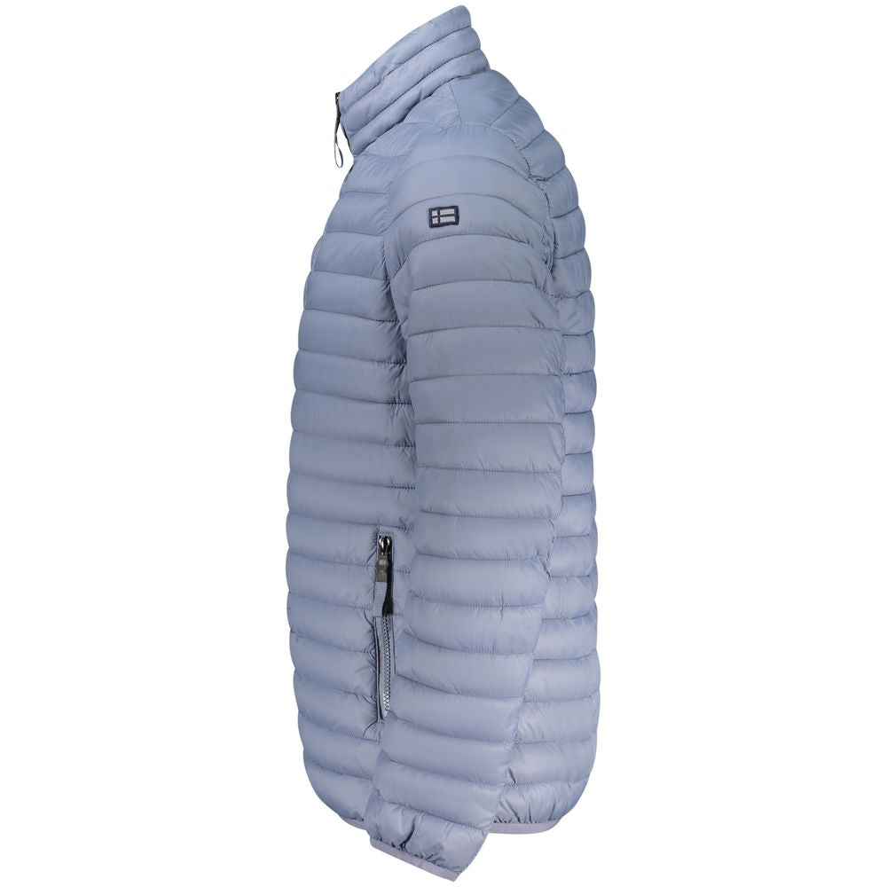 Overcoat by Norway 1963 for men in polyamide azzurro features a cosy chic silhouette, artfully detailed with a sophisticated and premium lightweight & pockets for a cosy chic finish.