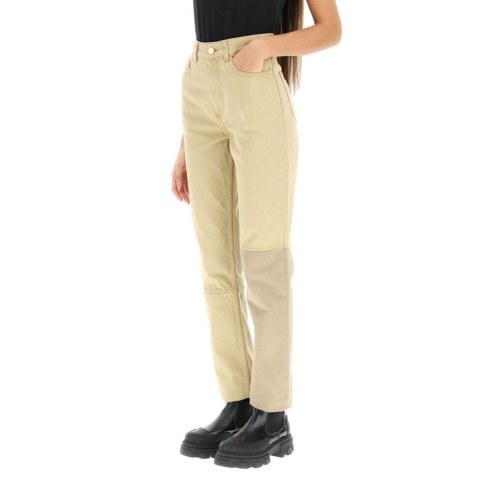 Jeans by Ganni for women in organic cotton denim brown features an sophisticated and with a precise long, creating a sophisticated and sophisticated silhouette.