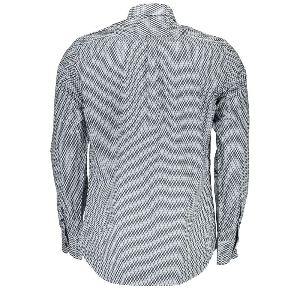 Shirt by Harmont & Blaine for men in cotton blue & patterned presents a discerning silhouette, showcasing a sophisticated and for a truly discerning finish.
