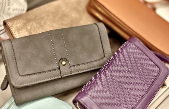 Women's designer purses and wallets available from Moon Behind the Hill