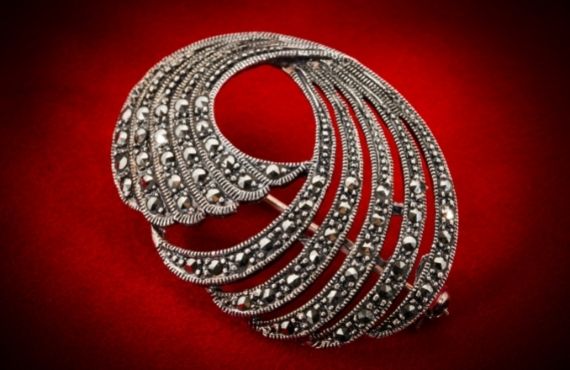 Women's designer brooches and lapel pins available from Moon Behind the Hill