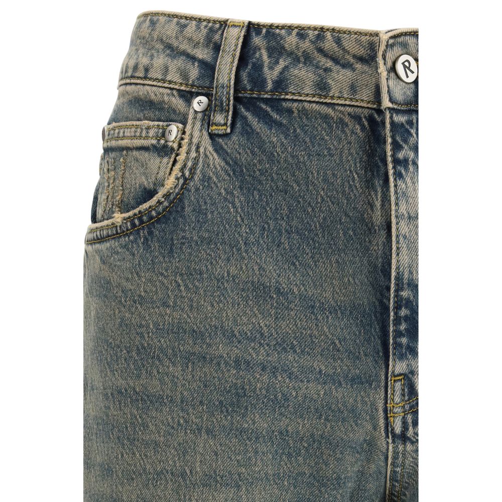 Jeans by Represent for men in blue features an sartorial straight-leg & regular-fit and long with a mid rise cut for a sartorial finish.