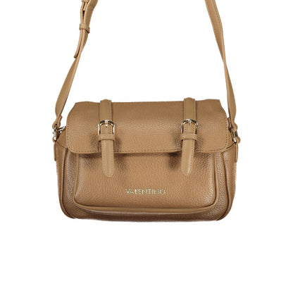 Handbag by Mario Valentino for women in polyurethane brown & red presents a ornamental silhouette, showcasing a secure snap & zipper, ample built-in-compartments & internal-pockets, and versatile adjustable-strap, detachable-strap & handle for a ornamental finish.