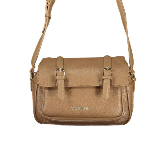 Handbag by Mario Valentino for women in polyurethane brown & red presents a ornamental silhouette, showcasing a secure snap & zipper, ample built-in-compartments & internal-pockets, and versatile adjustable-strap, detachable-strap & handle for a ornamental finish.