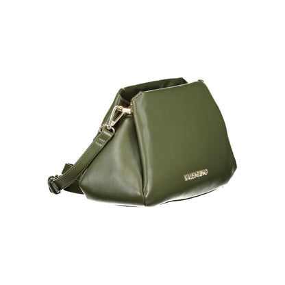 Shoulder Handbag by Mario Valentino for women in polyurethane green features a signature silhouette, showcasing a secure zipper and signature external-pockets, cardholder & coin-purse with versatile shoulder-strap for a sophisticated look.