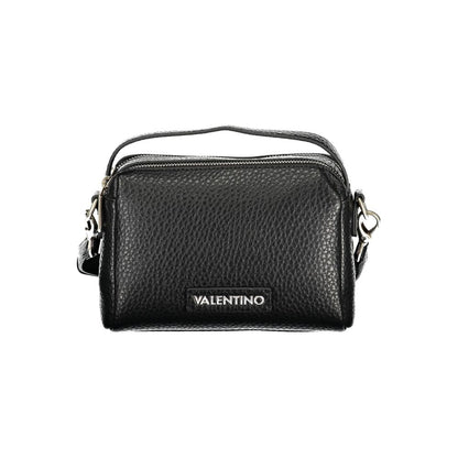 Handbag by Mario Valentino for women in polyurethane black presents a ornamental silhouette, showcasing a secure zipper, ample built-in-compartments & internal-pockets, and versatile shoulder-strap, handle & adjustable-strap for a ornamental finish.
