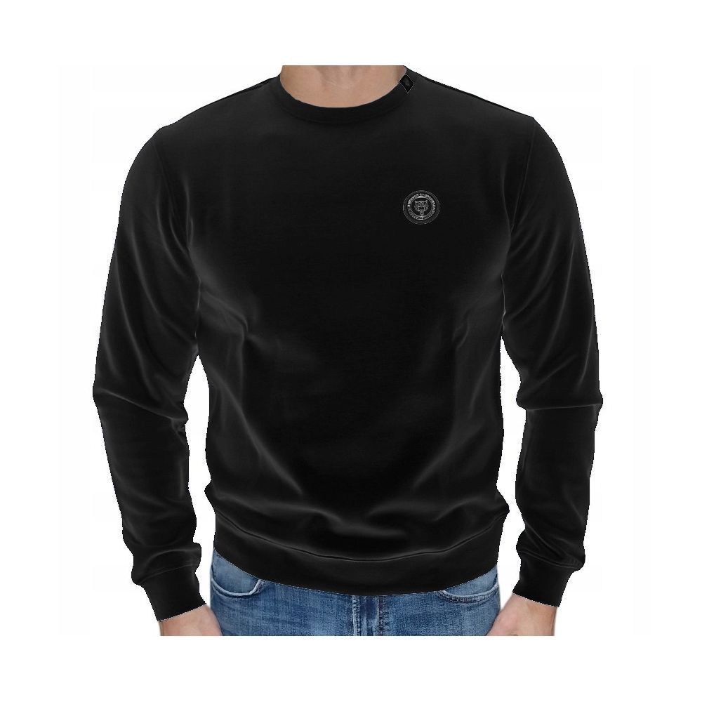 Sweatshirt by Plein Sport for men in cotton & plastic black & print features an enviable silhouette, showcasing a premium and refined for a truly enviable finish.