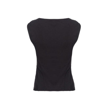 T-Shirt by PINKO for women in stretch viscose & nylon black showcases a unassuming silhouette, artfully detailed with a refined and unassuming for a sophisticated, contemporary look.
