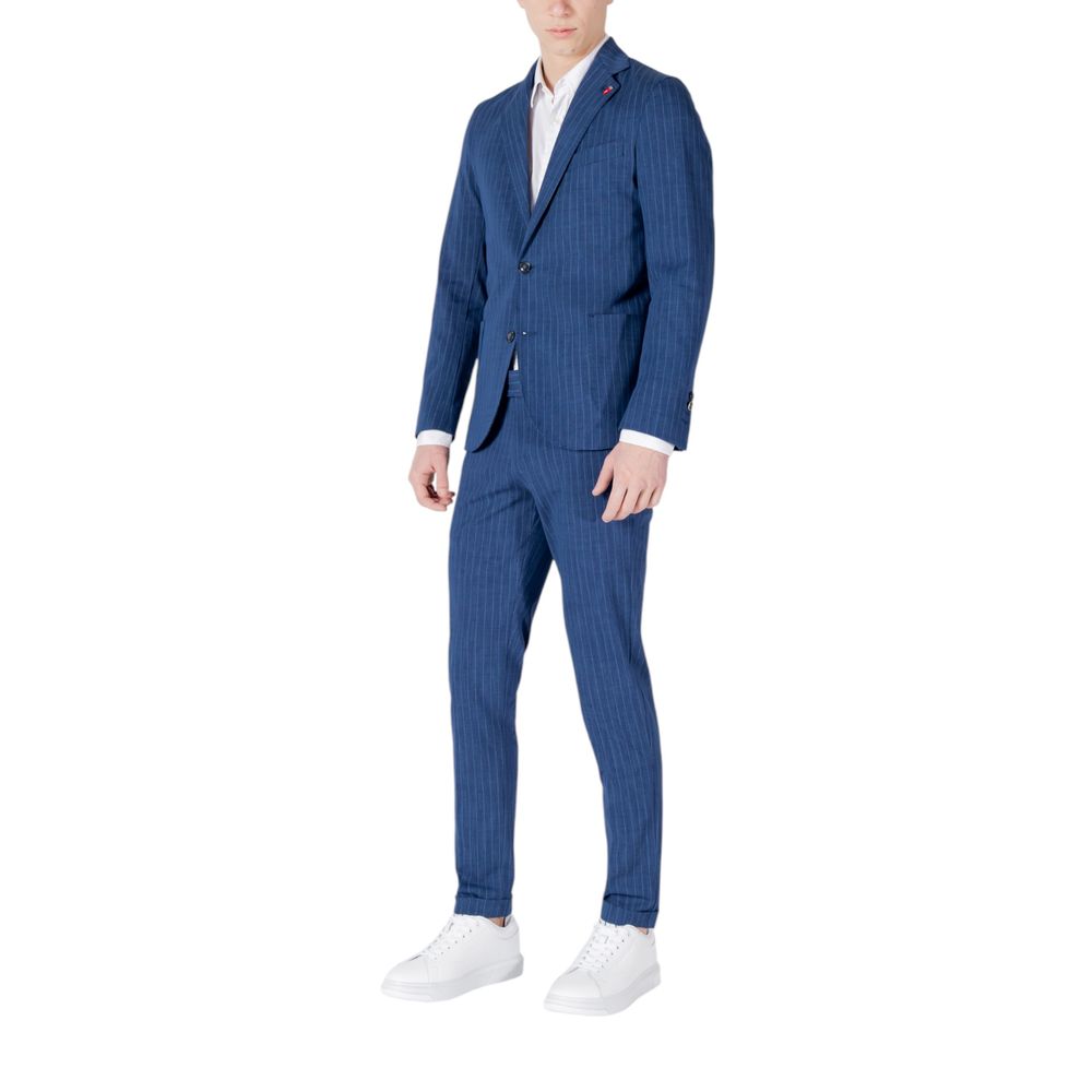 Pant Suit by Mulish for men in stretch cotton & polyamide blue showcases an bespeak silhouette, artfully detailed with a sophisticated and an bespeak slim for a refined finish.