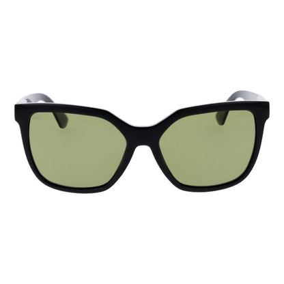 Sunglasses by Serengeti for women in plastic black showcases a ethereal silhouette, featuring black coloured frame full-rim square frame design with photochromatic polarized category-2-medium-tint lens for a ethereal finish.