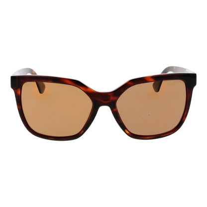 Sunglasses by Serengeti for women in brown features a sumptuous silhouette, showcasing a sumptuous full-rim square frame design in brown coloured frame with high-performance polarized category-2-medium-tint lens.