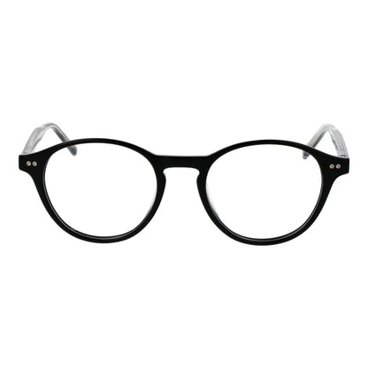 Eyeglasses Frames by Tommy Hilfiger for men in acetate black showcases a refined full-frame frame design with a refined black coloured frame finish for a refined and sophisticated look.