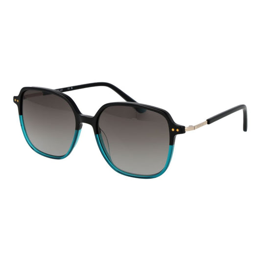Sunglasses by Replay for women in plastic black features an ethereal full-rim square frame design with black coloured frame frames and gradient category-2-medium-tint lens for a ethereal finish.