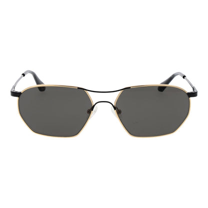 Sunglasses by Replay for men in metal and gold featuring an opulent aviator full-rim frame design with a sophisticated gold coloured frame finish and high-performance non-polarized category-3-dark-tint lens.