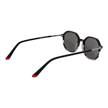 Sunglasses by Replay for unisex in plastic black showcases a ethereal silhouette, featuring black coloured frame full-rim panto frame design with non-polarized category-3-dark-tint lens for a ethereal finish.