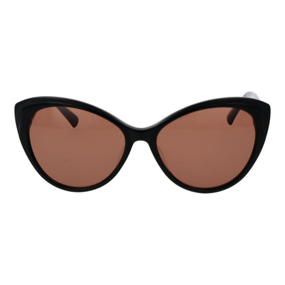 This Sunglasses by Replay for women in plastic black presents a sumptuous silhouette, showcasing a sumptuous full-rim cat-eye frame design in black coloured frame and high-performance non-polarized category-3-dark-tint lens.