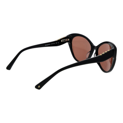 Sunglasses by Replay for women in plastic black features a sumptuous silhouette, showcasing a sumptuous full-rim cat-eye frame design in black coloured frame with high-performance non-polarized category-3-dark-tint lens.