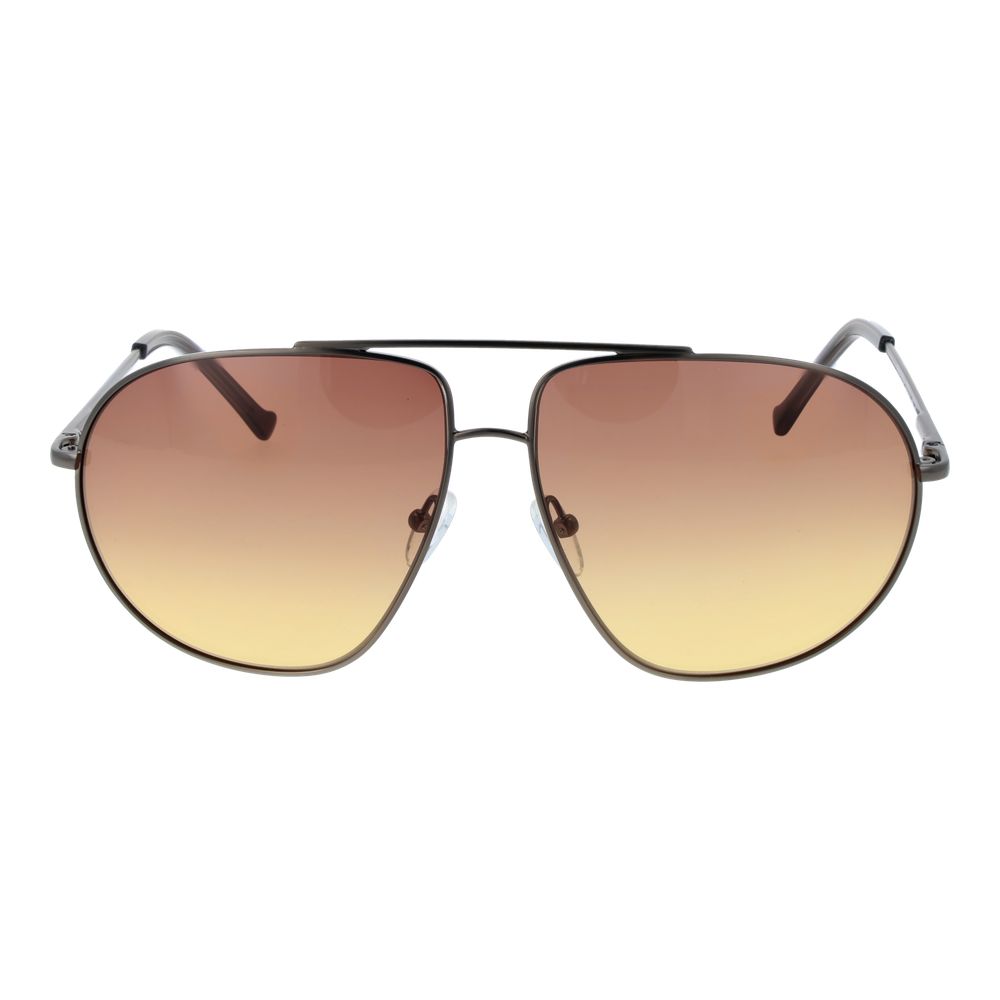 Sunglasses by Replay for unisex in metal and gray featuring an opulent aviator full-rim frame design with a sophisticated gunmetal coloured frame finish and high-performance gradient category-2-medium-tint lens.
