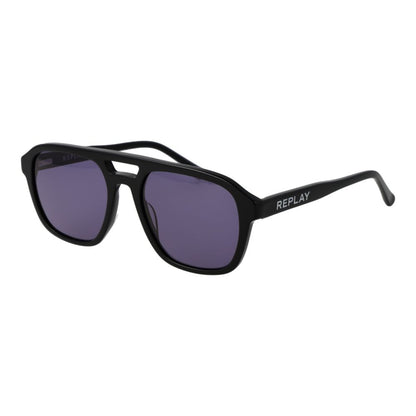 Sunglasses by Replay for men in plastic black features an ethereal aviator full-rim frame design with black coloured frame frames and non-polarized category-3-dark-tint lens for a ethereal finish.