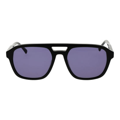 Sunglasses by Replay for men in plastic black showcases a ethereal silhouette, featuring black coloured frame aviator full-rim frame design with non-polarized category-3-dark-tint lens for a ethereal finish.