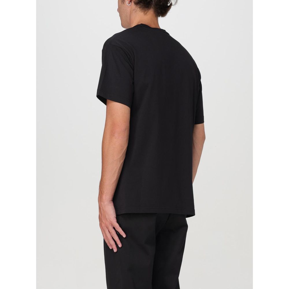 T-Shirt by Versace Jeans for men in cotton black showcases a chic silhouette, artfully detailed with a chic and for a chic finish.