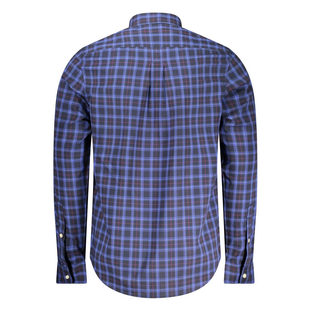 Timberland Men's Regular-Fit Long-Sleeve Cotton Shirt - Blue Patterned