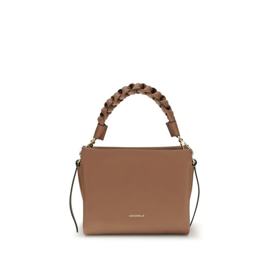 Crossbody Handbag by Coccinelle for women in bos taurus calf leather beige, signature & monogram features a refined silhouette, showcasing a secure zipper, organized , and versatile crossbody-strap, shoulder-strap, handle & adjustable-strap for a refined finish.