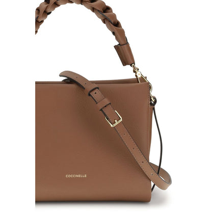 Crossbody Handbag by Coccinelle for women in bos taurus calf leather beige, signature & monogram features a contemporary silhouette, showcasing a secure zipper, ample , and contemporary crossbody-strap, shoulder-strap, handle & adjustable-strap for a sophisticated look.