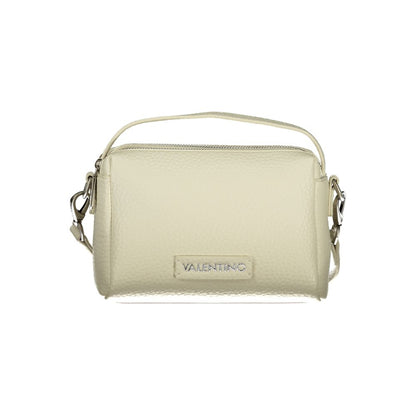 Shoulder Handbag by Mario Valentino for women in polyurethane brown & white features a signature silhouette, showcasing a secure zipper and signature internal-pockets with versatile shoulder-strap, handle, adjustable-strap & detachable-strap for a sophisticated look.