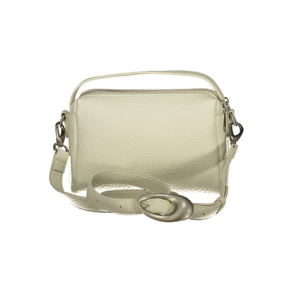 Shoulder Handbag by Mario Valentino for women in polyurethane brown & white features a ornamental silhouette, showcasing a secure zipper, ample internal-pockets, and ornamental shoulder-strap, handle, adjustable-strap & detachable-strap for a sophisticated look.
