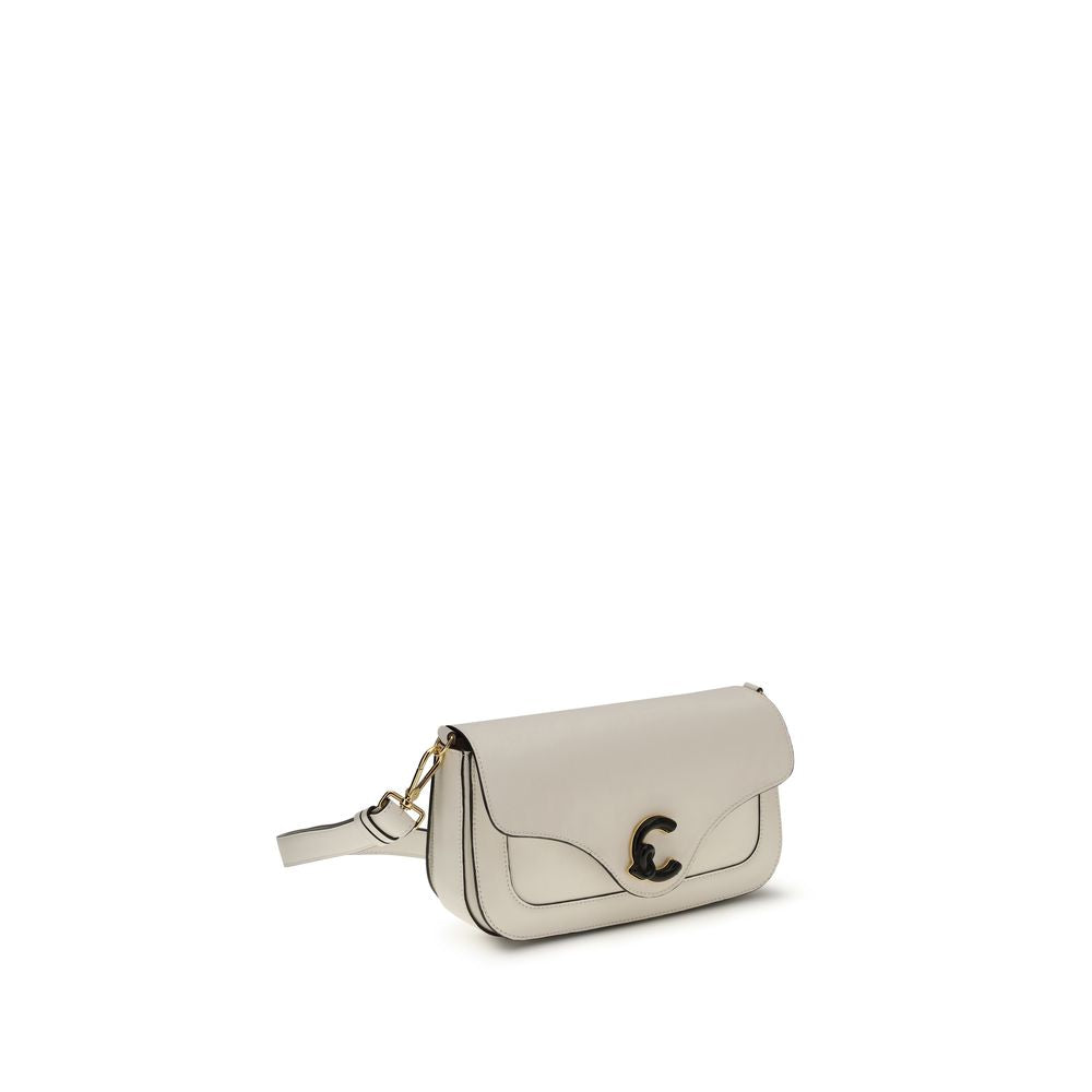 Shoulder Bag by Coccinelle for women in bos taurus calf leather white presents a versatile silhouette, showcasing a secure magnetic and versatile built-in-compartments & external-pockets with versatile shoulder-strap & adjustable-strap for a sophisticated look.