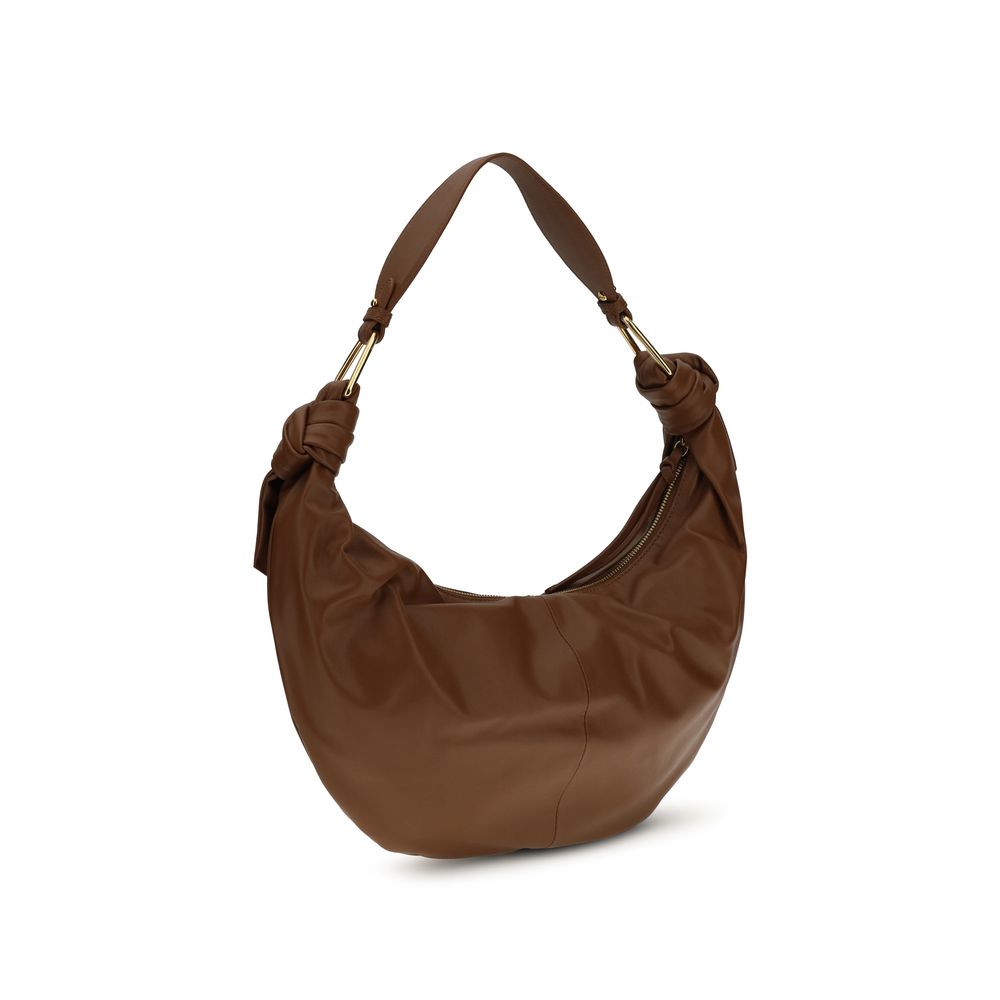 Shoulder Bag by Coccinelle for women in bos taurus calf leather brown & gold features an effortlessly chic silhouette with a secure zipper, ample , and versatile shoulder-strap & handle for effortlessly chic everyday luxury.