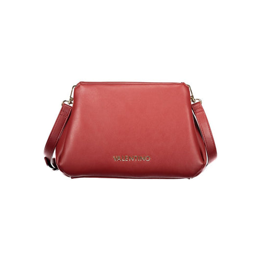 Handbag by Mario Valentino for women in polyurethane red features a ornamental silhouette, showcasing a secure snap & zipper, ample external-pockets & internal-pockets, and ornamental shoulder-strap & adjustable-strap for a sophisticated look.