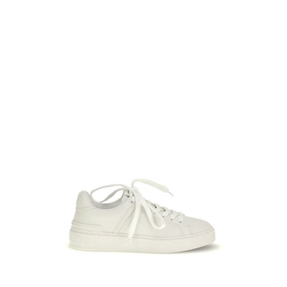 Balmain Women's Low Top Bos Taurus Calf Leather Sneakers - White
