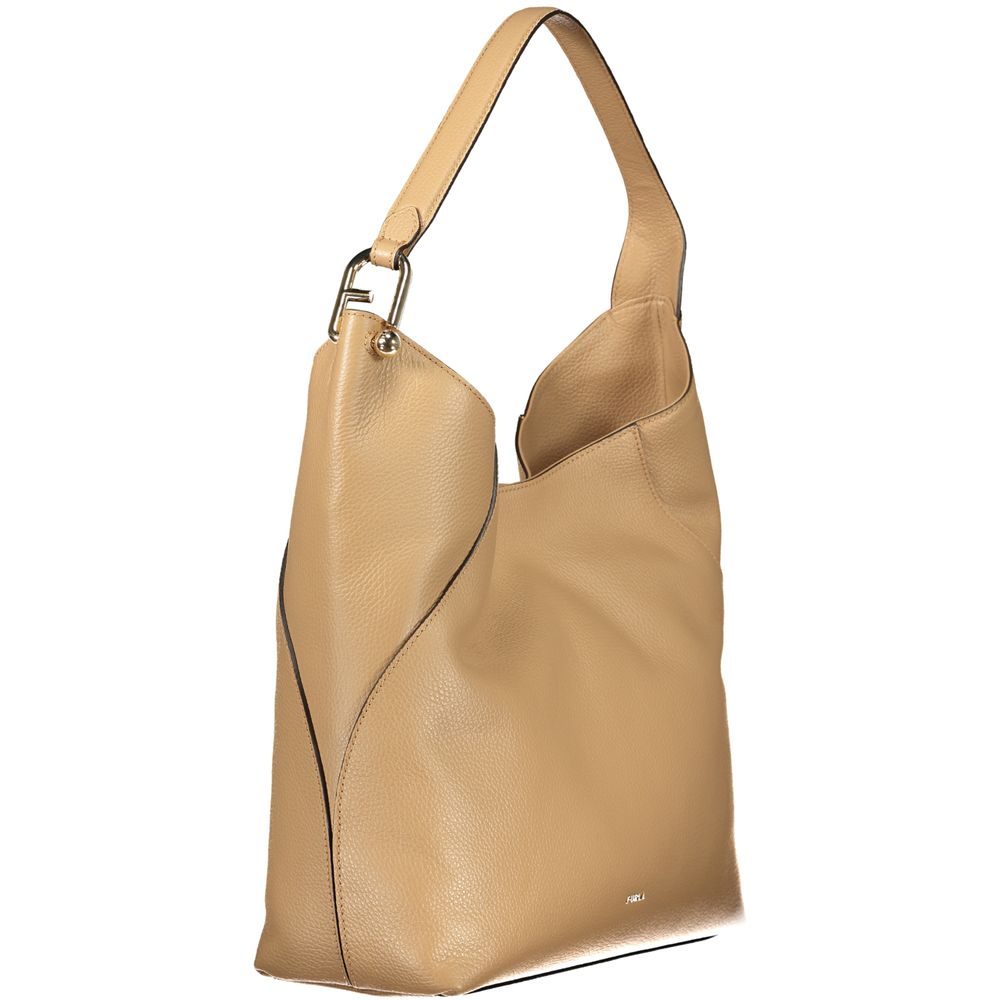 Evening Shoulder Handbag by Furla for women in leather brown features a refined silhouette, showcasing a secure magnetic, organized , and versatile shoulder-strap for a refined finish.