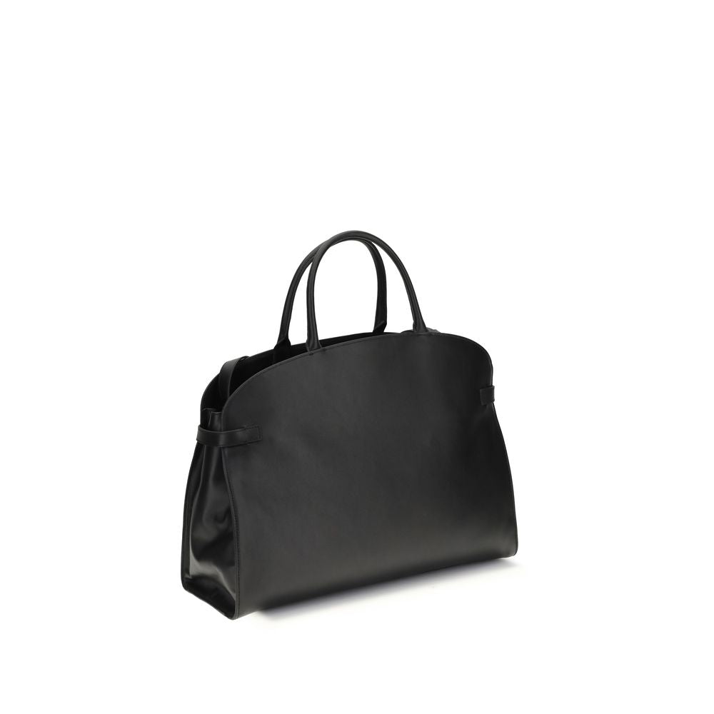Large Handbag by Coccinelle for women in bos taurus calf leather black & gold features an refined silhouette, showcasing a secure magnetic & buckle, ample , and versatile shoulder-strap, adjustable-strap & belt-strap for a sophisticated refined aesthetic.