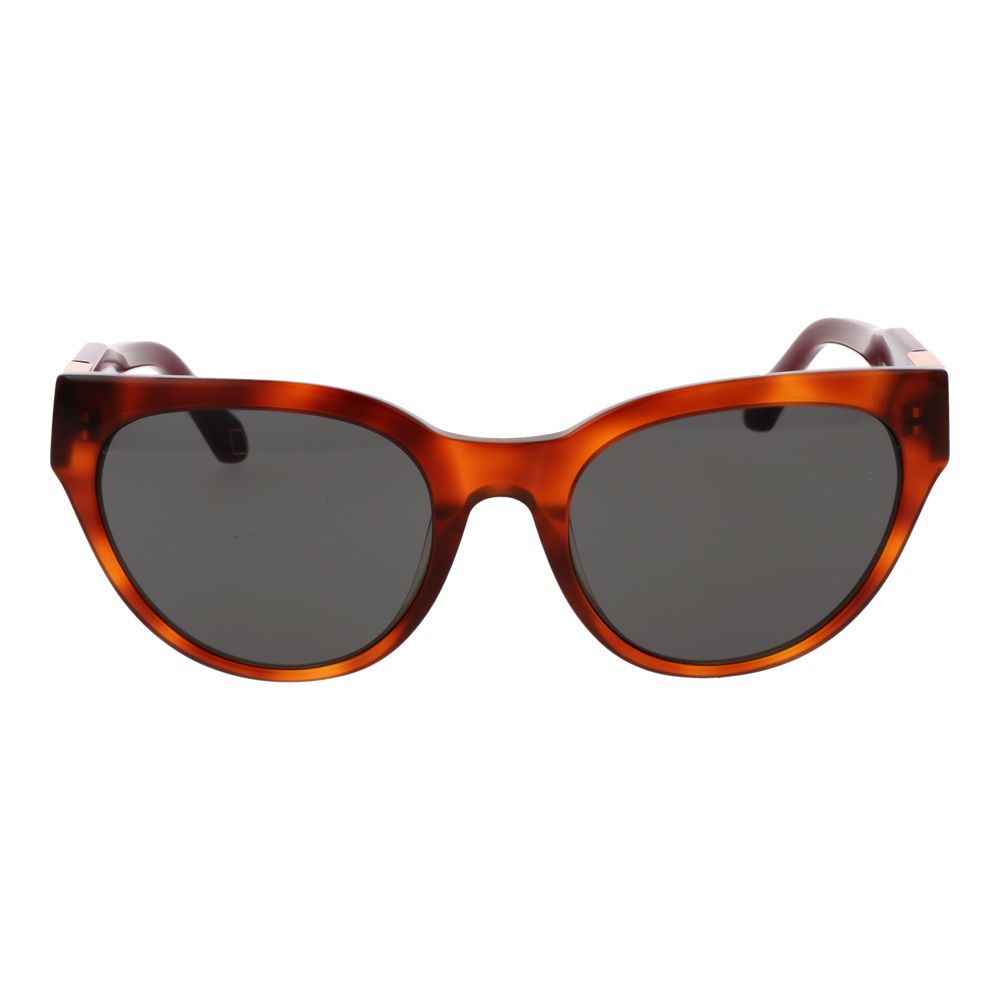 Sunglasses by Replay for women in plastic and brown featuring an opulent full-rim cat-eye frame design with a sophisticated brown coloured frame finish and high-performance non-polarized category-3-dark-tint lens.