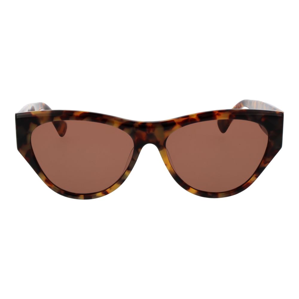Sunglasses by Replay for women in plastic multicolor features an ethereal full-rim cat-eye frame design with green coloured frame frames and non-polarized category-3-dark-tint lens for a ethereal finish.