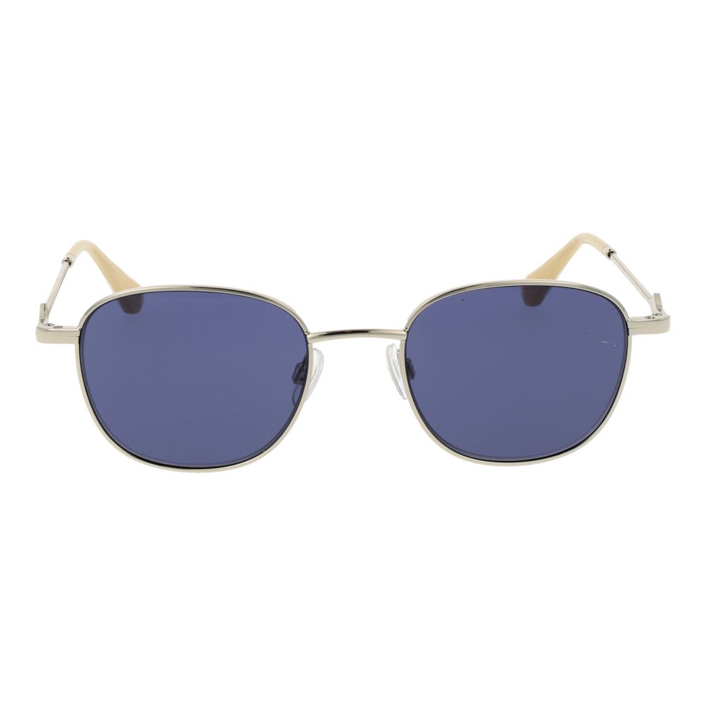 Sunglasses by Replay for unisex in metal and silver presents a sumptuous silhouette, featuring silver coloured frame and full-rim oval frame design with non-polarized category-3-dark-tint lens for a sumptuous look.